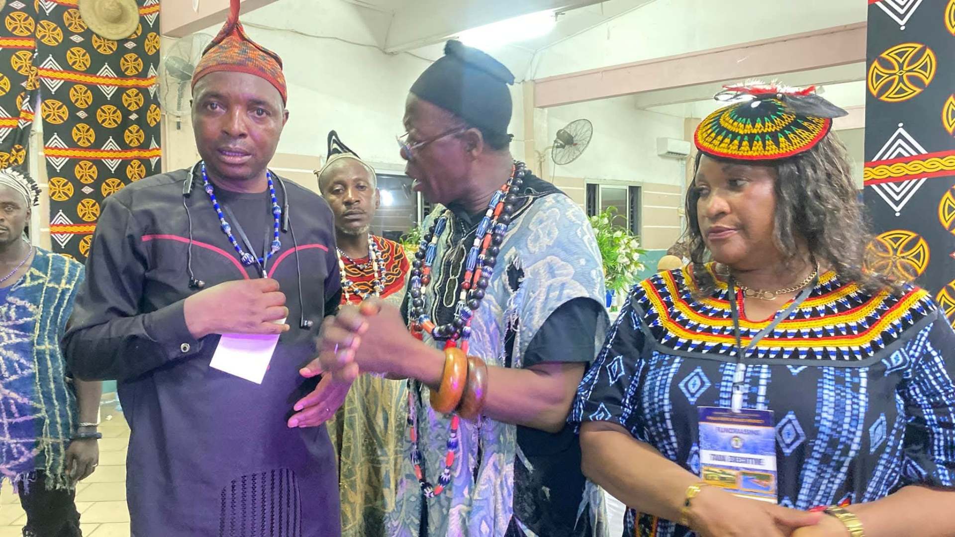 TADA members greeting a traditional ruler